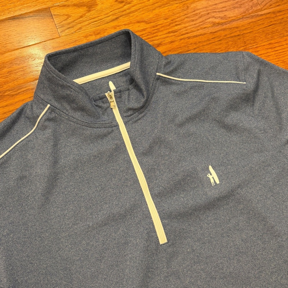 Johnnie-O Golf 1/4 Zip Performance Pullover Shirt Mens Medium Blue Stretch